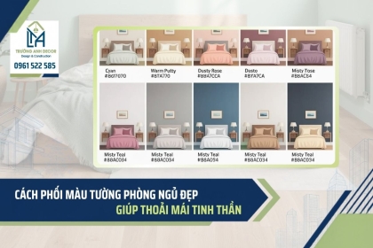 Cách phối màu tường phòng ngủ đẹp giúp thoải mái tinh thần