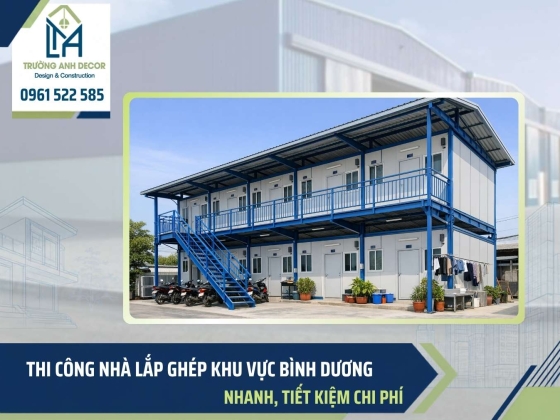 Thi công nhà lắp ghép Bình Dương 