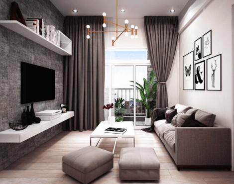 Thiết Kế Nội Thất Căn Hộ 65m2