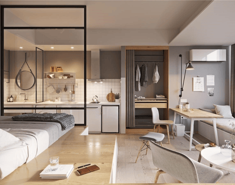 Thi Công Căn Hộ Studio Trọn Gói TP.hcm