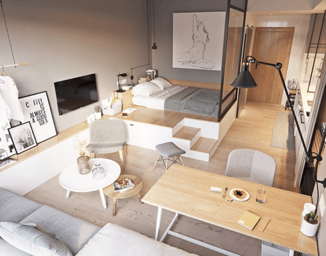 Thi Công Căn Hộ Studio Trọn Gói TP.hcm
