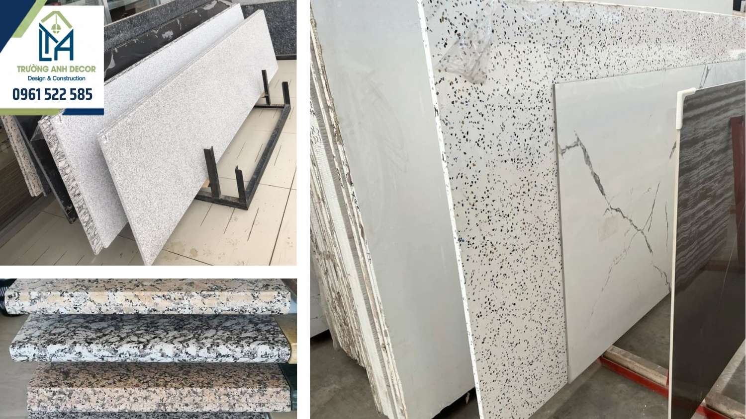 Chọn theo độ dày và kích thước tấm đá hoa cương