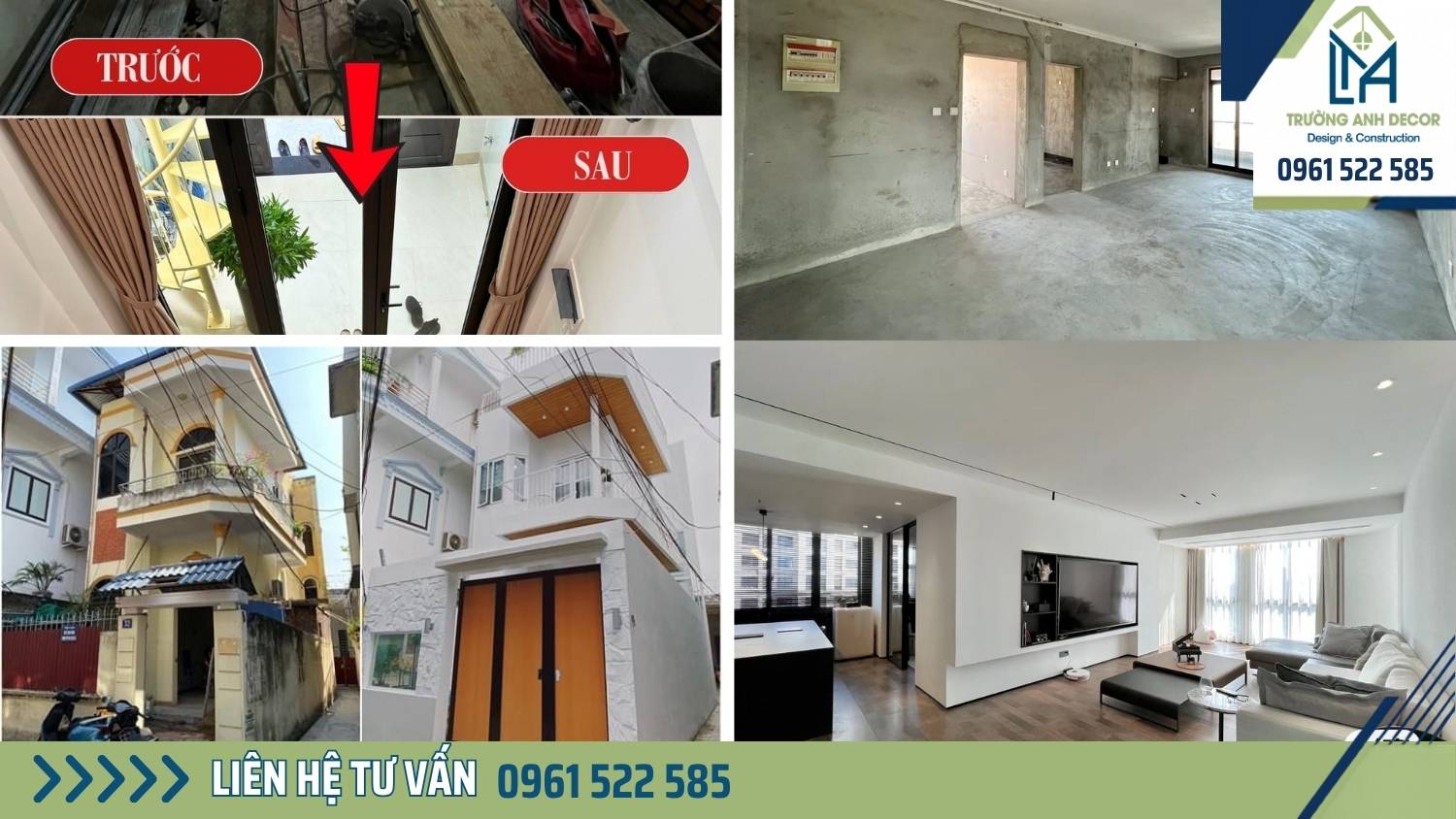 Cải tạo nhà phố cũ trước và sau khi hoàn thiện