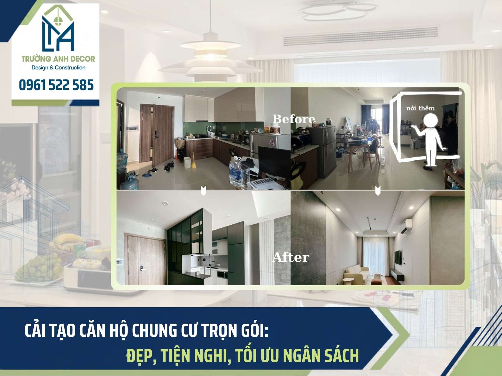 Kỹ sư Trường Anh giám sát chất lượng thi công cải tạo căn hộ chung cư