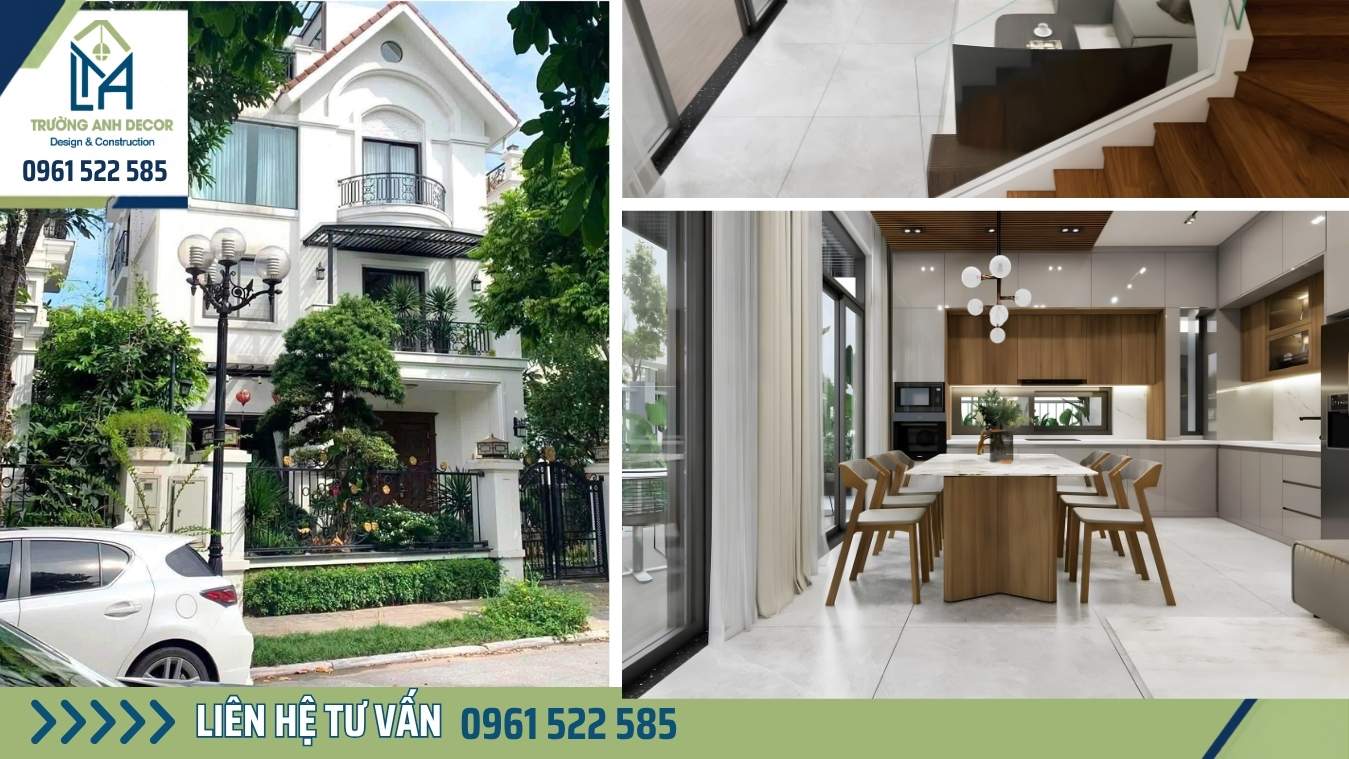 Biệt thự cũ trước và sau khi cải tạo mặt tiền và nội thất