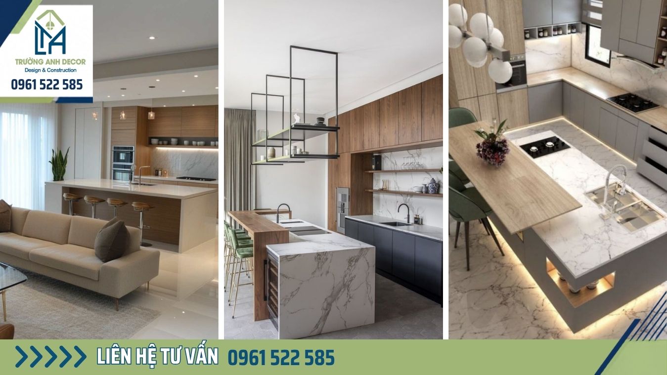 Tủ bếp chữ L gỗ MDF chống ẩm trong nhà phố tại Thuận An Bình Dương