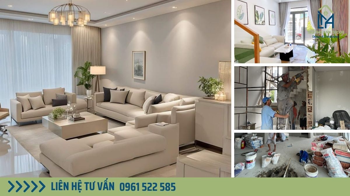 Quy trình thiết kế nội thất phòng khách 6 bước tại Trường Anh