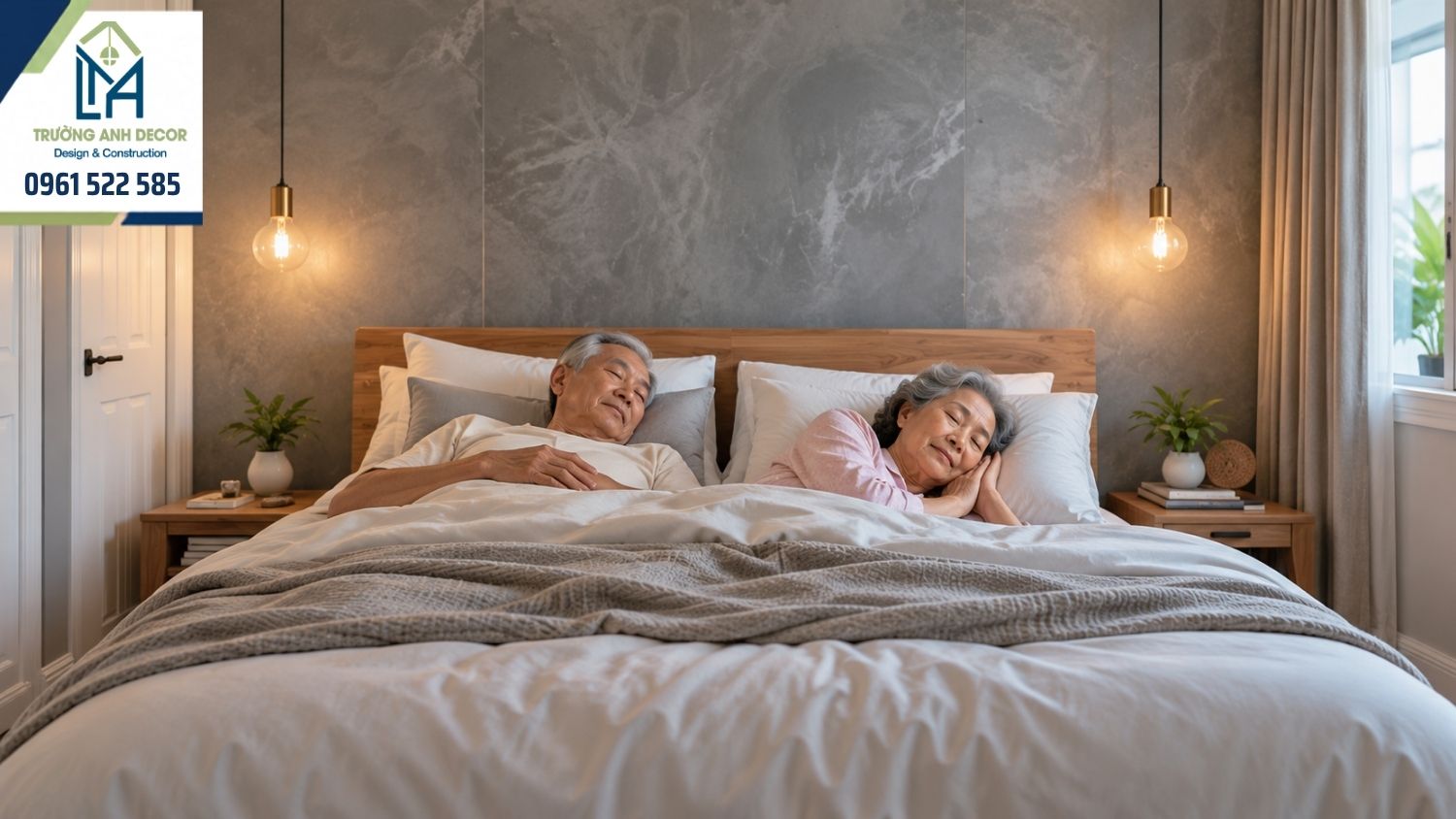 Phối màu tường phòng ngủ cho người lớn tuổi