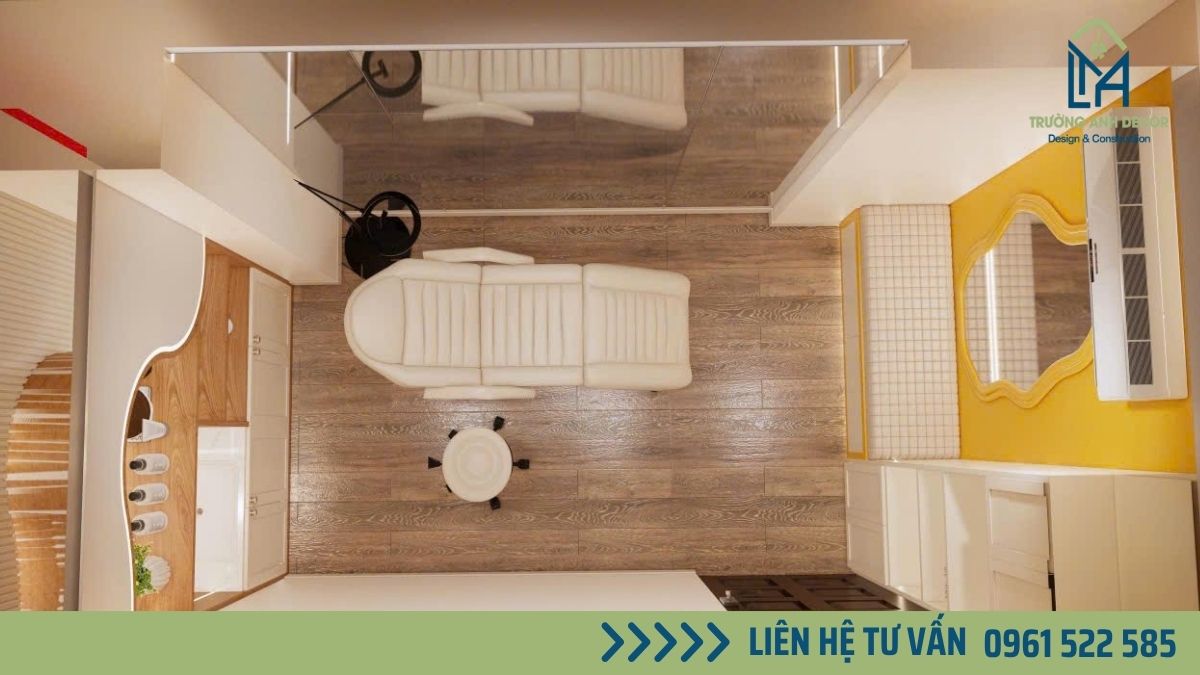 Phòng trị liệu thẩm mỹ viện ánh sáng dịu đảm bảo riêng tư