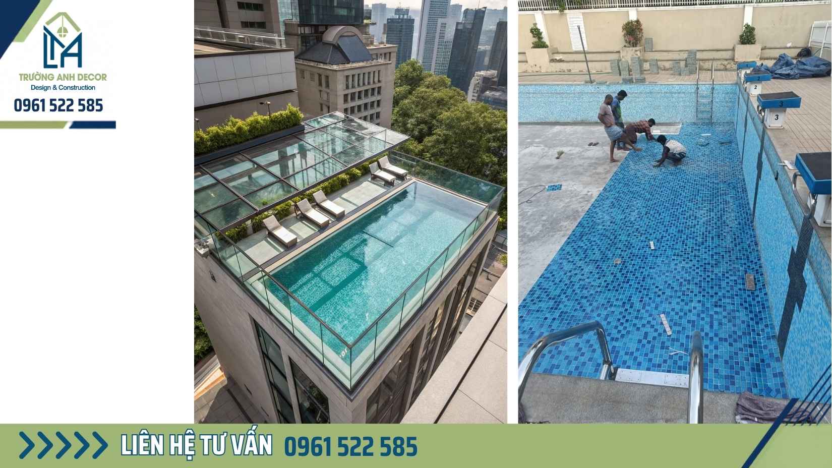 Kiểm tra kết cấu và chống thấm trước khi thi công bể bơi trên sân thượng