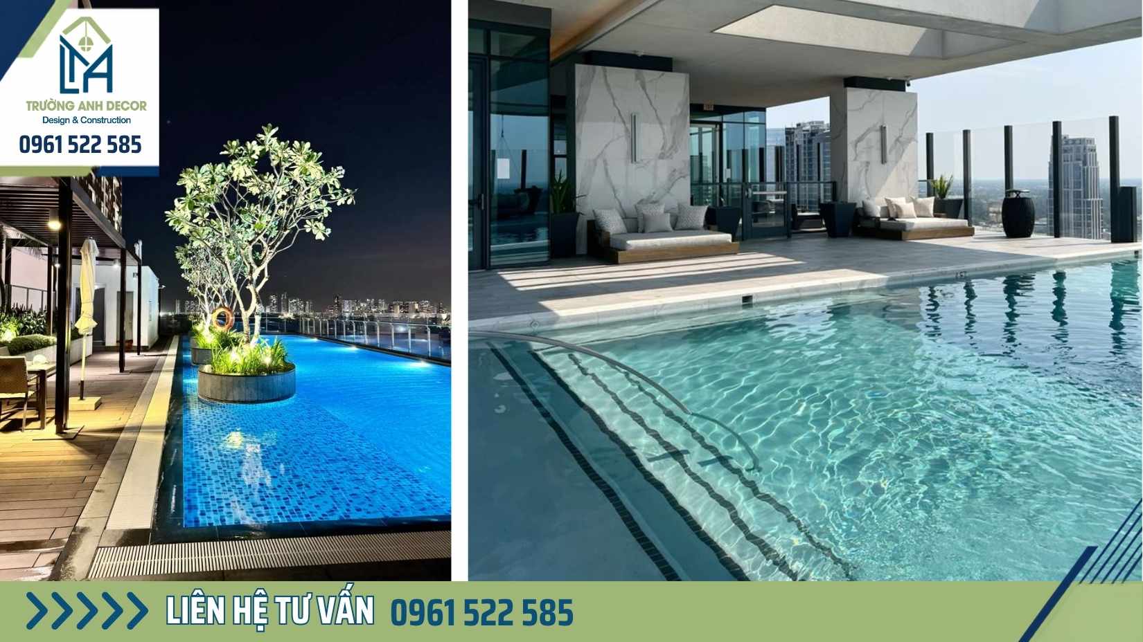Quy trình thiết kế và thi công bể bơi trên sân thượng
