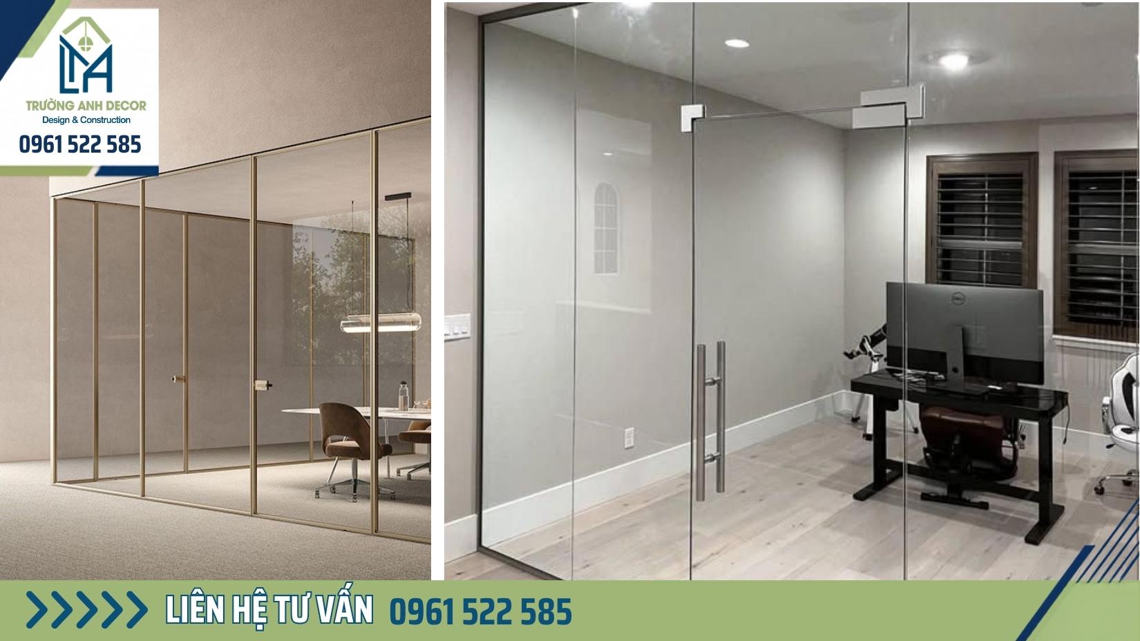 Cửa kính cường lực cho phòng họp công ty tại phường Bến Thành
