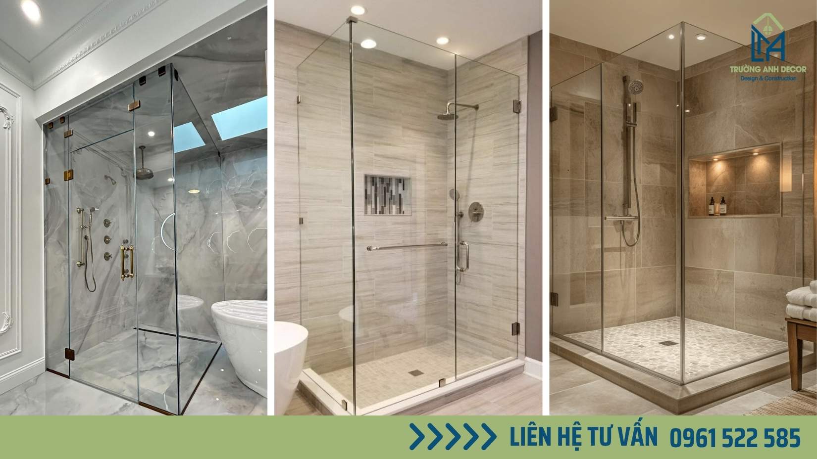 Cabin tắm kính cường lực cho nhà cải tạo tại Phường Tân Định
