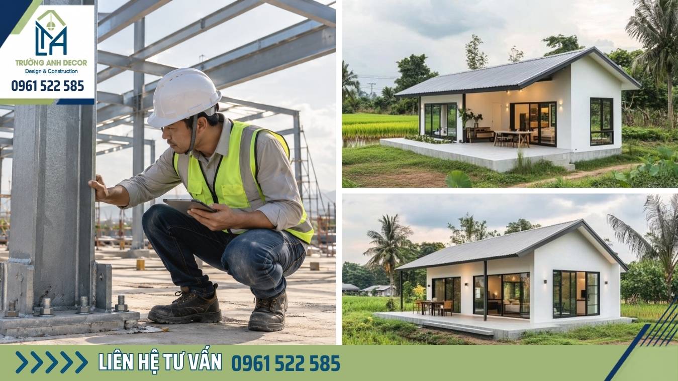 Đội ngũ Trường Anh thi công khung thép nhà lắp ghép Đồng Nai