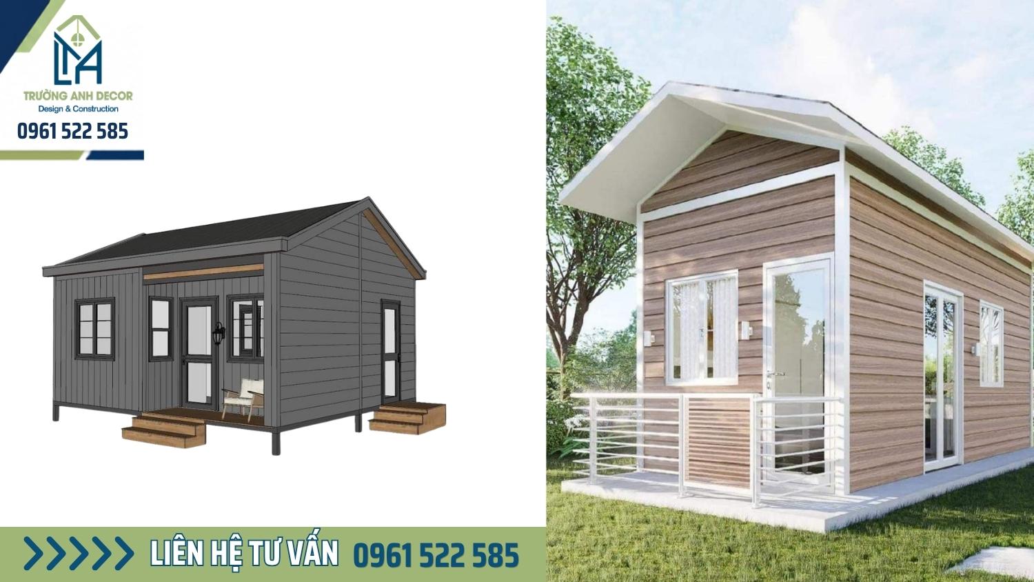 Mẫu nhà lắp ghép homestay Vũng Tàu kiểu bungalow ven biển