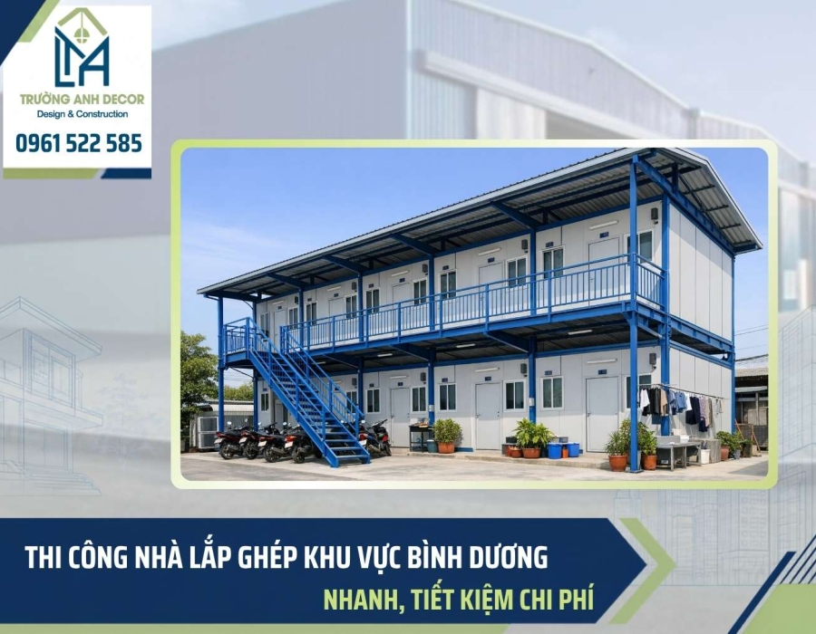 Thi công nhà lắp ghép Bình Dương 