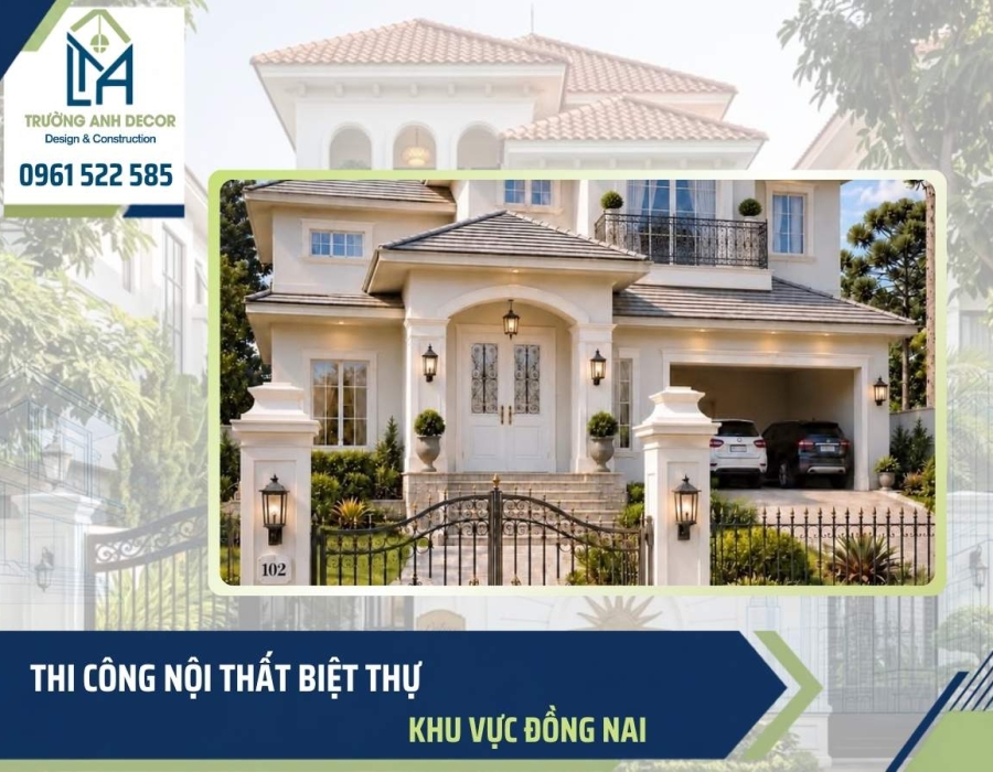Thi công nội thất biệt thự Đồng Nai
